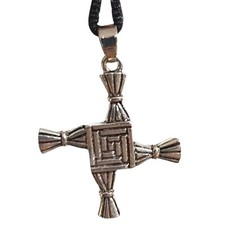 Brigid's Cross Pendant Necklace St Bridget Kildare Goddess Jewellery & Boxed