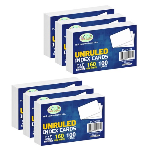 600pcs white unruled index - 600pcs,