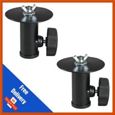 2 x 35mm Speaker Stand Extension Lighting Light Effect Support Adaptor Top Hat