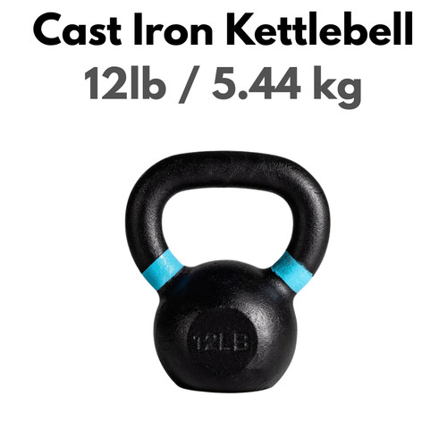Cast iron kettlebell 12lb - iron,