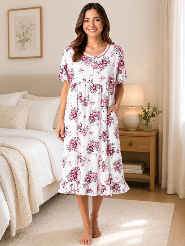 Women cotton nightdress - women’s,