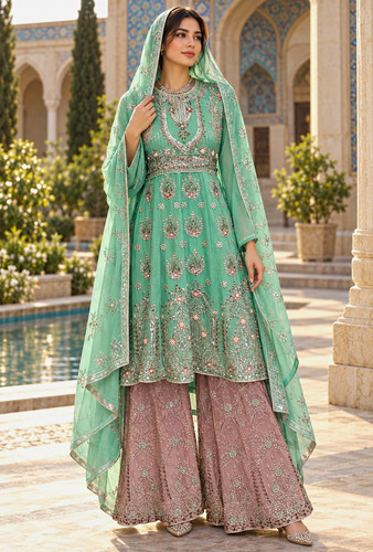 Women sharara frock - sharara,