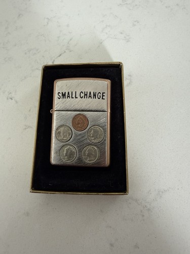 Rare 2002 small change zippo - small,