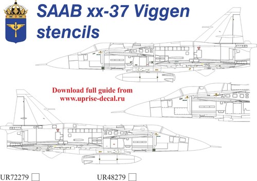 Decal saab xx37 - 1:72,