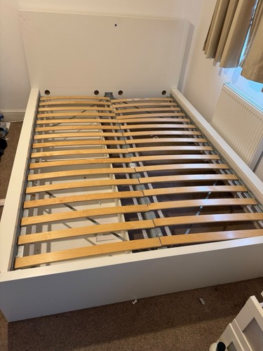 Ikea malm white double bed - malm,