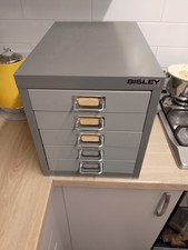 Vintage Bisley 5 drawer filing cabinet