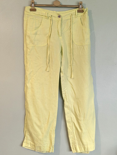Denim 100 linen trousers - denim, 100%