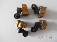 Antique Brass Claw Foot Casters X4 – Vintage Lion Paw Furniture Wheels