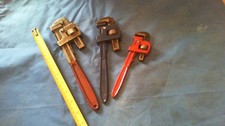 STILLSON WRENCHES - PIPE WRENCH QTY3 - PLUMBER ENGINEER DIY PIPE FITTINGS