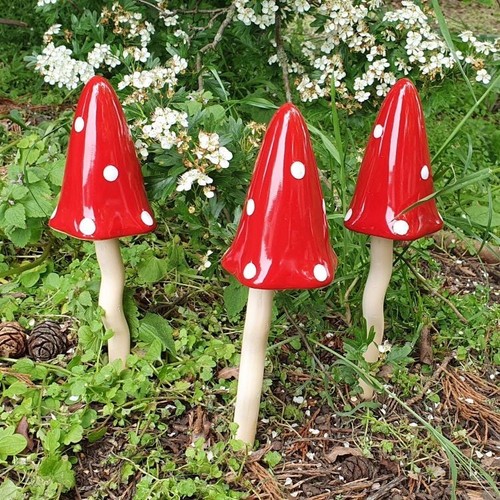 Ceramic tinkling red - polka, dot