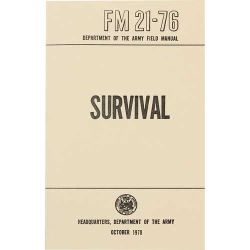 Survival book army dept - survival, by