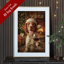 Funny Dog Christmas Wall Art