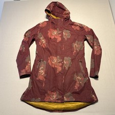 Ness Raincoat Womens 12 Purple Floral Lined Full Zip Hooded Gloria Waterproof
