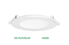 AURORA EN-PLPC09/40 9W Round Polycarbonate low profile LED downlight 4000K