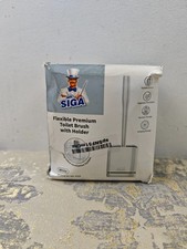 MR.SIGA Toilet Bowl Brush and Holder, Durable and Flexible Bristles, Wall Mounte