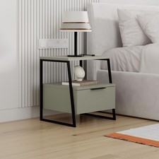1 Door Ash Green Bedside Table