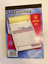 Carbonless Duplicate Sales Invoice Book, 50 numbered sets, approx A5