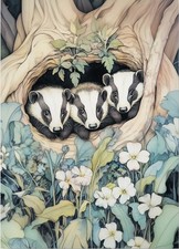 Badgers - Fine Art Blank