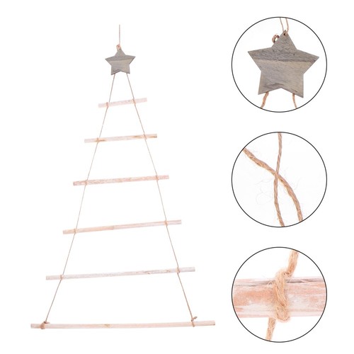 White wood ladder hanging - wood,