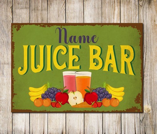 Personalised juice bar metal - personalised,