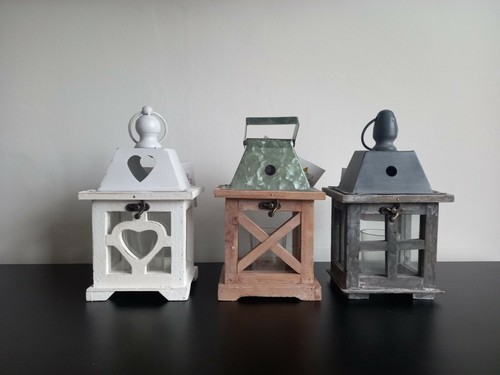 Brown wooden lantern with - lantern,