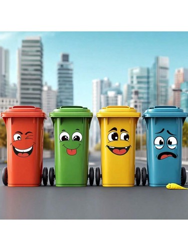 4pcs cartoon face stickers - cartoon,