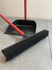 Tyroler Rav-Mag Rubber Broom & Magic Dustpan - Long Handle - Dustpan And Brush