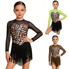 UK Girls Leopard Print Latin