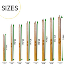 Homatz Wooden Garden Stakes 10 Pack, 30Cm/1Ft Long Square Wooden Stakes - Press