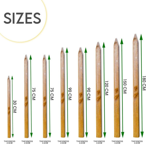 Homatz wooden garden stakes - wooden,