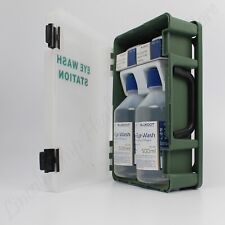 Eyewash Station with 500ml Bottles. Wall Mountable Emergency Eye Wash Cabinet.