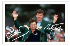 NICK FALDO & IAN WOOSNAM Signed Autograph PHOTO Print GOLF The MASTERS