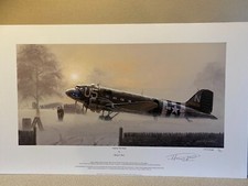 Philip West D-Day  aviation art print Douglas Dakota