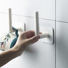 5X Removable Self Adhesive Hooks Plastic Strong Sticky Stick On Wall Door Hanger