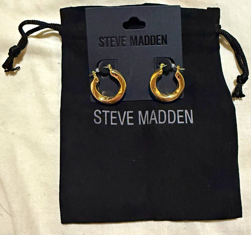 Steve madden gold tone huggie - gold,