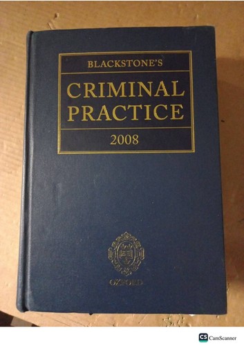 Blackstone criminal practice - criminal,