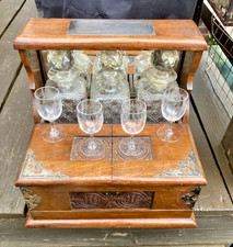 Antique Oak  Gaming Tantalus