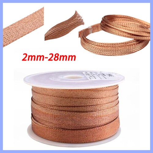 Flat pure copper braid cable - flat,