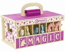 Breyer 59218 Unicorn Stable Wooden Carry Case Stablemates UNICORNS playset TOY