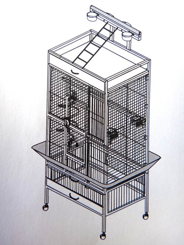 Large bird cage 13mm bar - bird,