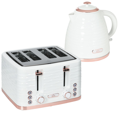 White kettle toaster - kettle, set