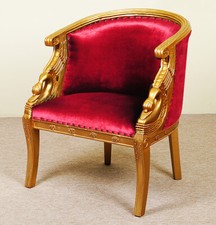 Gold Swan carved Armchair