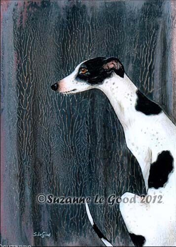 Greyhound dog print - dog,