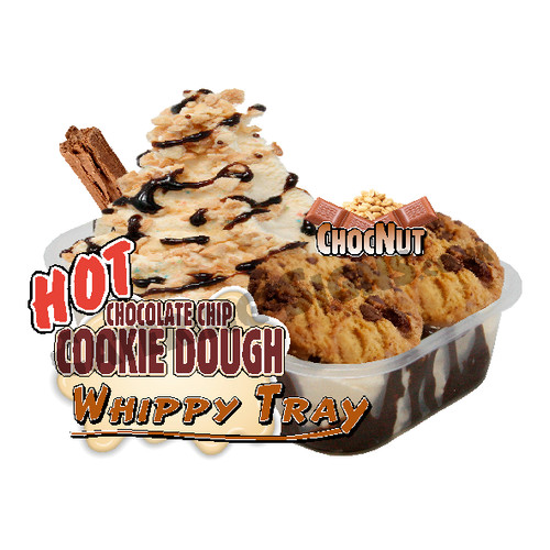 Choc nut hot cookie dough - choc, tray