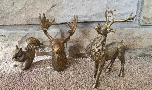 Gold moose head wall - gold,