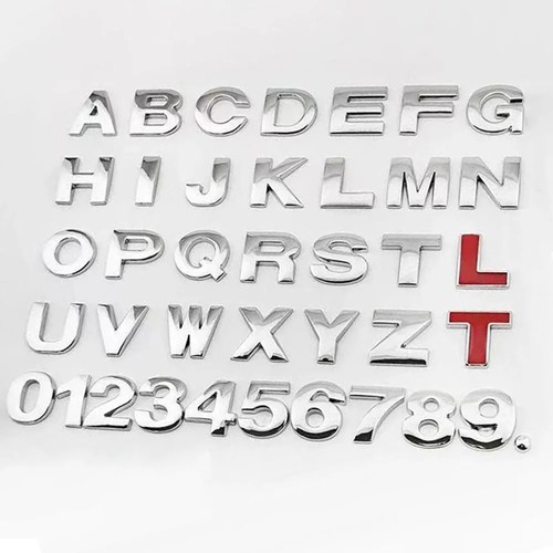 Metal car letters - metal,