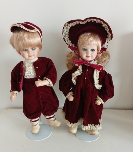1980s boy girl porcelain - 1980s,