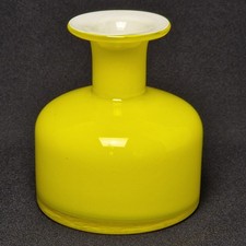 Yellow retro-style glass vase