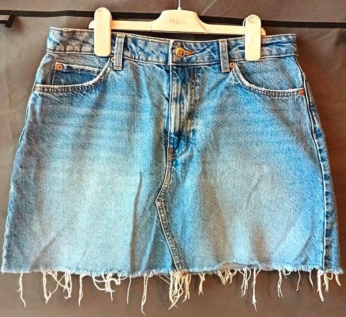Zara blue cotton denim mini - zara,