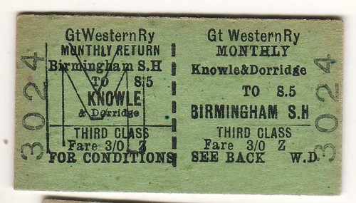 Railway ticket gwr - railway, &